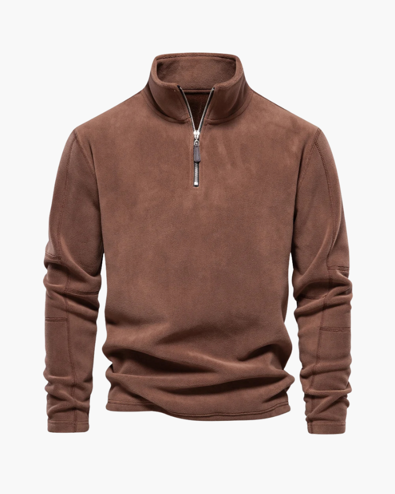 Casaco masculino com zíper, ideal para dias frios. Estilo Old Money com conforto premium e corte alinhado ao corpo.