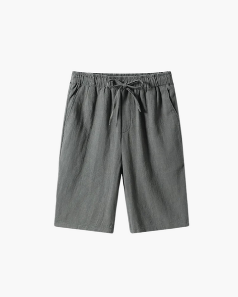 bermuda masculino casual em ramie e algodão, ideal para looks refinados de verão.
