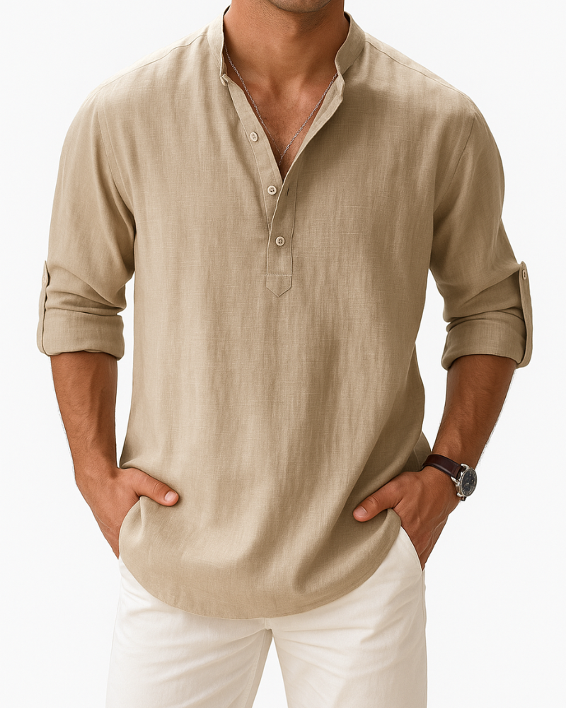 Modelo premium com corte casual refinado. Perfeita para composições old money e clima de meia-estação.