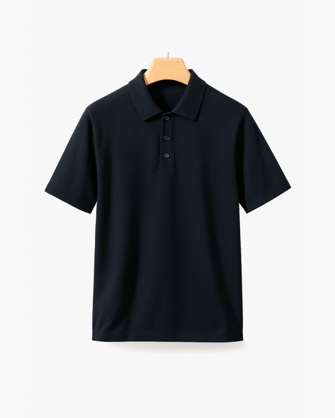 Polo verde escuro 100% lã merino, look aristocrático