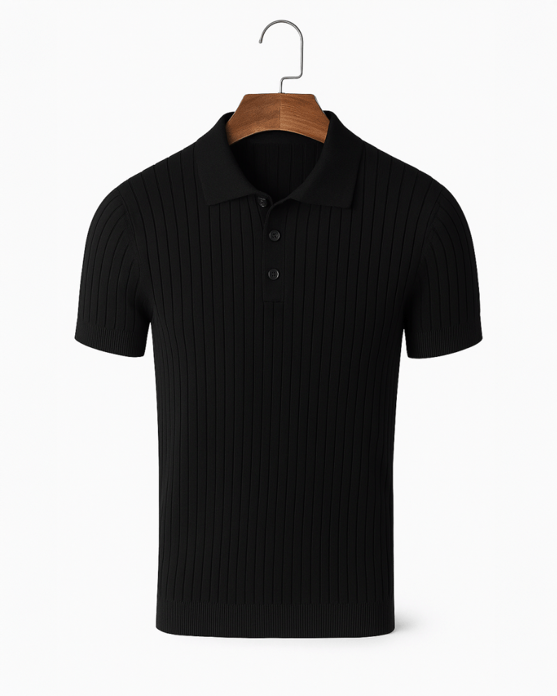 Camisa com corte reto e gola polo para look preppy elegante.