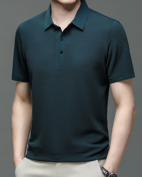 Camisa polo elegante para homens, com gola estruturada e toque leve