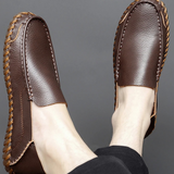 Sapato masculino para dirigir, feito em couro legítimo, com elegância Old Money.