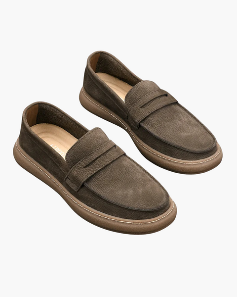 Sapato casual de couro italiano para homens sofisticados
