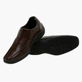 Sapato masculino preto de couro legítimo, com estilo clássico Old Money.
