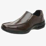 Modelo marrom sofisticado com solado leve, ideal para uso diário com elegância.