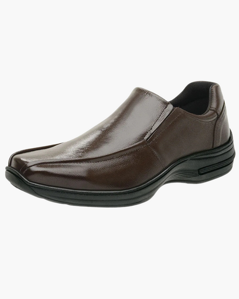 Modelo marrom sofisticado com solado leve, ideal para uso diário com elegância.