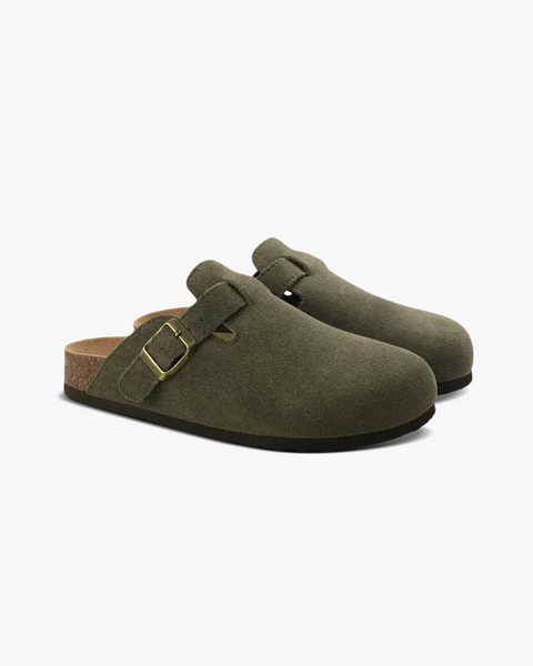 Slip-on masculino old money com suporte de arco e design leve.